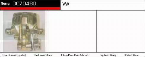 Remy DC70460 - Brake Caliper autospares.lv