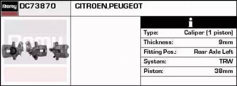 Remy DC73870 - Brake Caliper autospares.lv