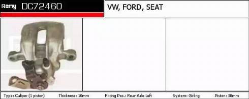 Remy DC72460 - Brake Caliper autospares.lv