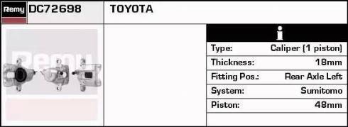 Remy DC72698 - Brake Caliper autospares.lv