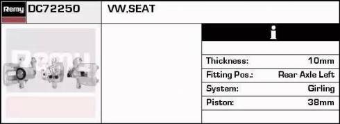Remy DC72250 - Brake Caliper autospares.lv