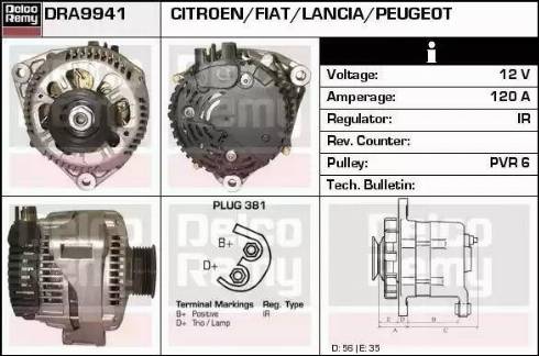 Remy DRA9941 - Alternator autospares.lv