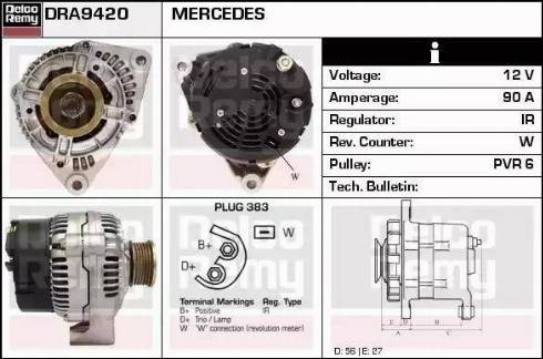 Remy DRA9420 - Alternator autospares.lv