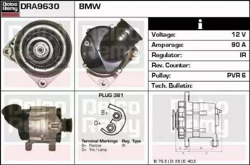 Remy DRA9630 - Alternator autospares.lv