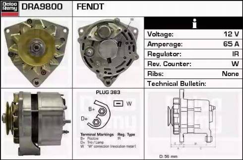 Remy DRA9800 - Alternator autospares.lv