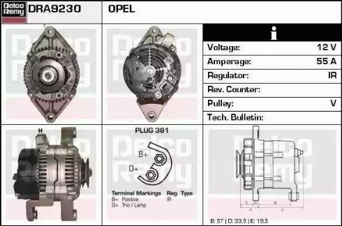 Remy DRA9230 - Alternator autospares.lv