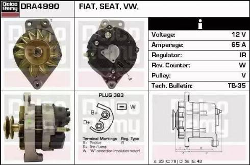 Remy DRA4990 - Alternator autospares.lv