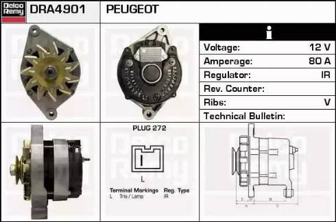 Remy DRA4901 - Alternator autospares.lv