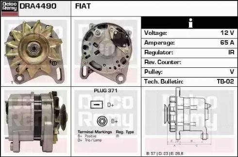 Remy DRA4490 - Alternator autospares.lv