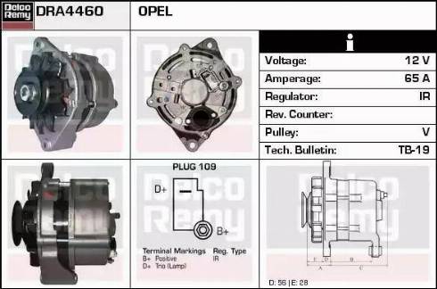 Remy DRA4460 - Alternator autospares.lv