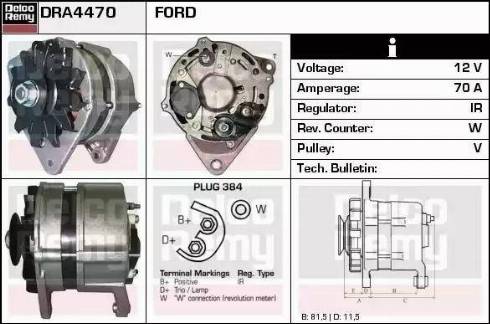 Remy DRA4470 - Alternator autospares.lv