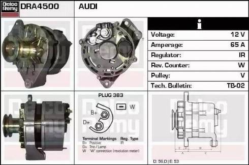 Remy DRA4500 - Alternator autospares.lv