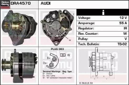 Remy DRA4570 - Alternator autospares.lv