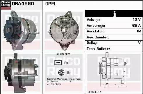 Remy DRA4660 - Alternator autospares.lv