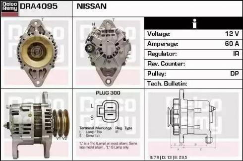 Remy DRA4095 - Alternator autospares.lv