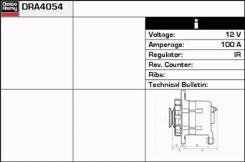 Remy DRA4054 - Alternator autospares.lv