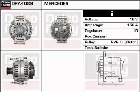 Remy DRA4089 - Alternator autospares.lv