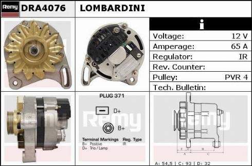 Remy DRA4076 - Alternator autospares.lv