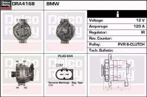 Remy DRA4168 - Alternator autospares.lv