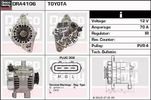 Remy DRA4106 - Alternator autospares.lv