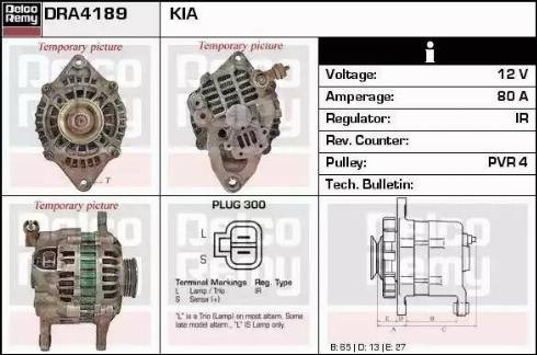 Remy DRA4189 - Alternator autospares.lv