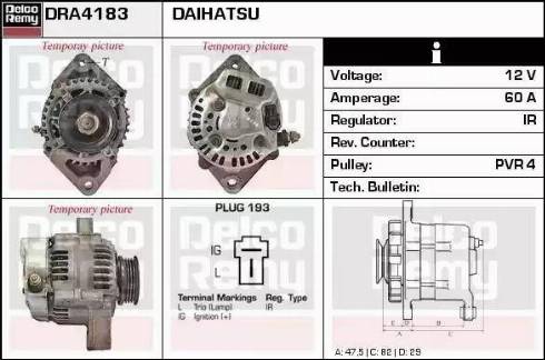 Remy DRA4183 - Alternator autospares.lv