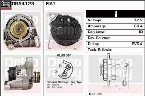 Remy DRA4123 - Alternator autospares.lv