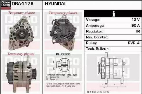 Remy DRA4178 - Alternator autospares.lv