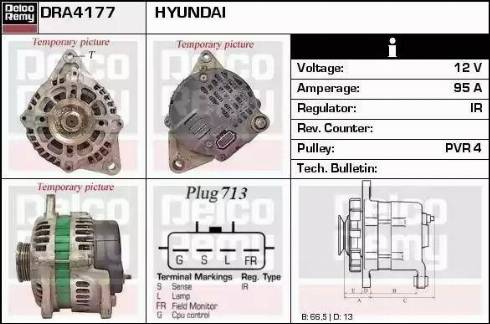 Remy DRA4177 - Alternator autospares.lv