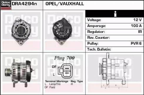 Remy DRA4294N - Alternator autospares.lv