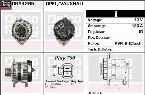 Remy DRA4295 - Alternator autospares.lv