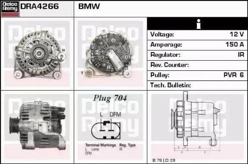 Remy DRA4266 - Alternator autospares.lv