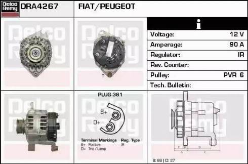 Remy DRA4267 - Alternator autospares.lv