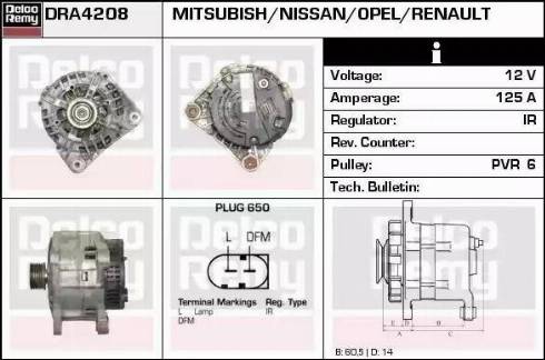 Remy DRA4208 - Alternator autospares.lv