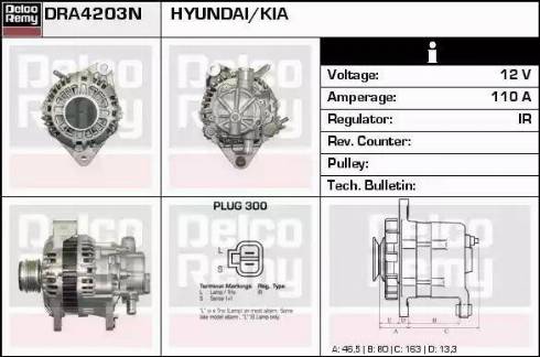 Remy DRA4203N - Alternator autospares.lv