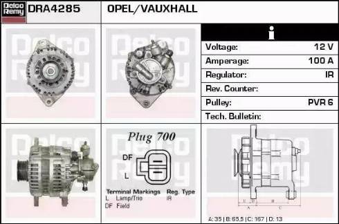 Remy DRA4285 - Alternator autospares.lv