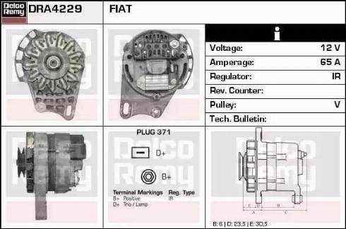 Remy DRA4229 - Alternator autospares.lv