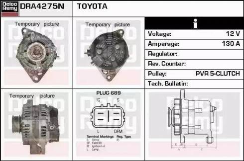 Remy DRA4275N - Alternator autospares.lv