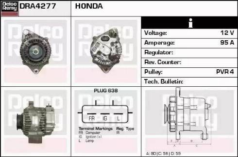 Remy DRA4277 - Alternator autospares.lv