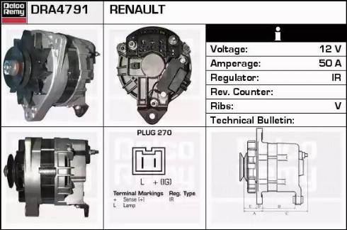 Remy DRA4791 - Alternator autospares.lv