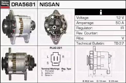 Remy DRA5681 - Alternator autospares.lv