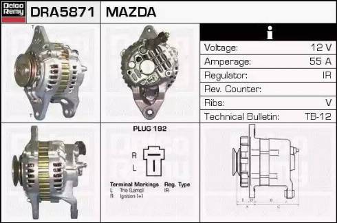 Remy DRA5871 - Alternator autospares.lv