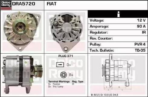 Remy DRA5720 - Alternator autospares.lv