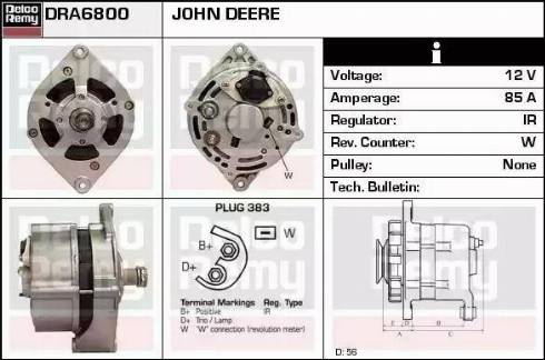 Remy DRA6800 - Alternator autospares.lv