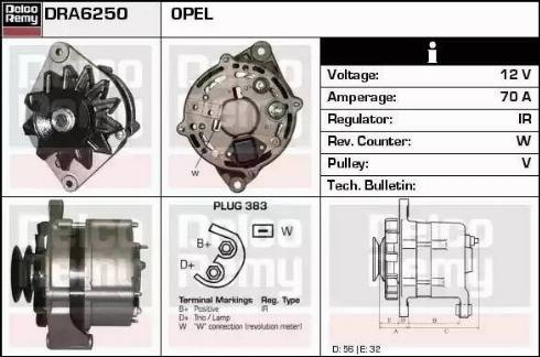 Remy DRA6250 - Alternator autospares.lv