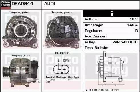 Remy DRA0944 - Alternator autospares.lv