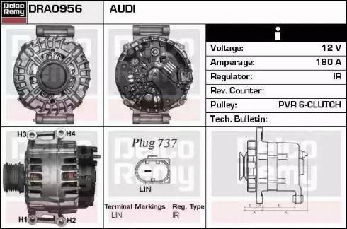 Remy DRA0956 - Alternator autospares.lv