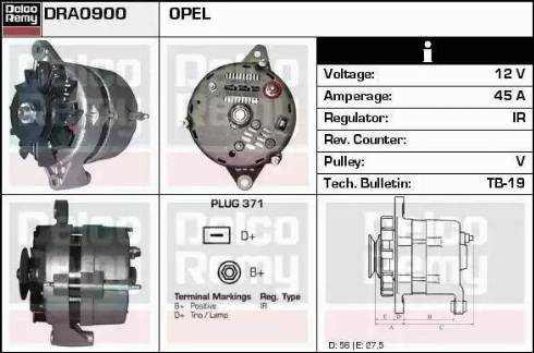 Remy DRA0900 - Alternator autospares.lv