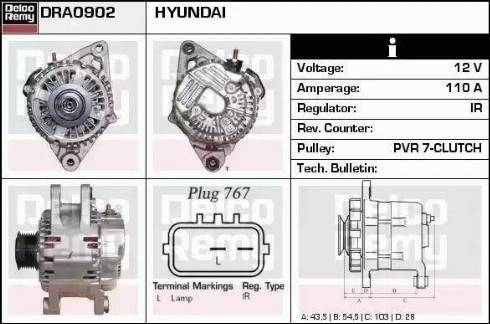 Remy DRA0902 - Alternator autospares.lv