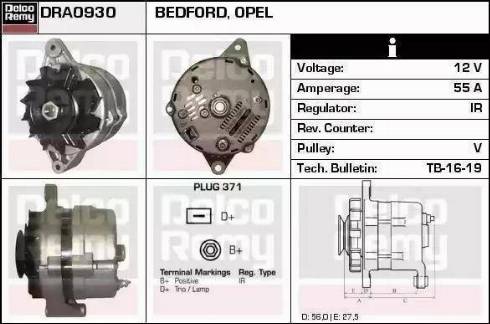 Remy DRA4460 - Alternator autospares.lv